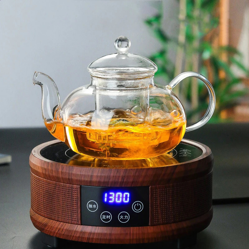 400/600/1000ml Clear Glass Teapot With Removable Infuser Tea Pot Stovetop Safe Loose Leaf And Blooming Tea Maker Heat-resistant 240828