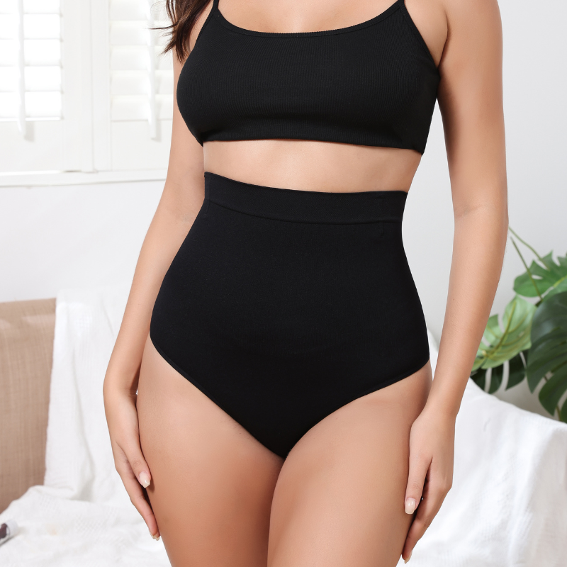 shapewear for women good quality Solid color seamless high waisted and high elasticity shaping sports shorts, abdominal compression, shaping effect-XY