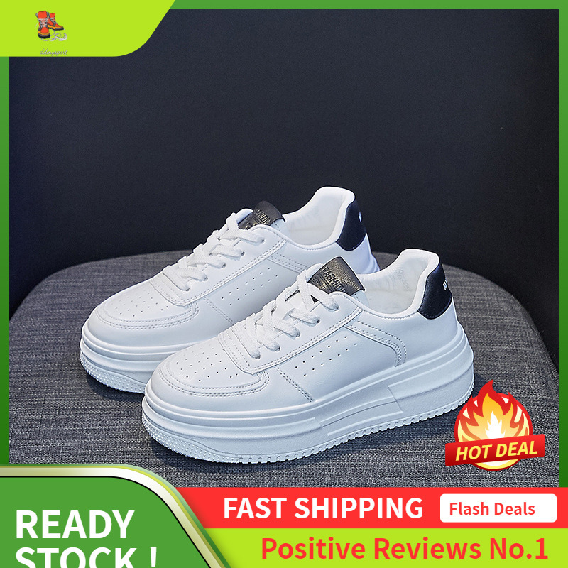 Ddmysports Little White Spring New Versatile Student Board Instagram Korean Thick Sole Casual Shoes Female MX OUTDOOR