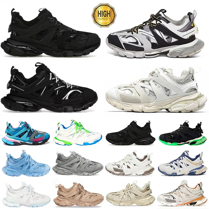 designer shoes track tracks mens women trainers Track 3 Shoes AAA Triple white black Gomma leather Trainer Nylon Printed Platform Sneakers shoes Size 35-45