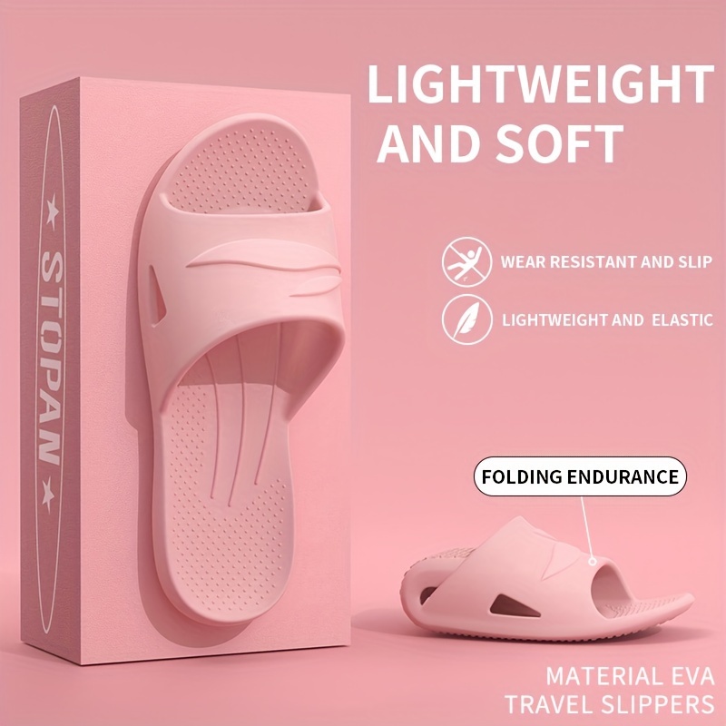 EVA Summer Slippers For Home Use, Travel, Couples, Lightweight Flooring, Non Slip Bathroom, Hotel Sandals, Men's And Women's Slippers