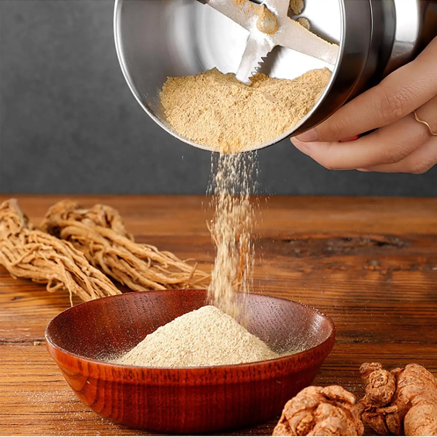 Electric grinder with four side blades kitchen grain nut bean spice grain grinder multifunctional household coffee grinder 240829