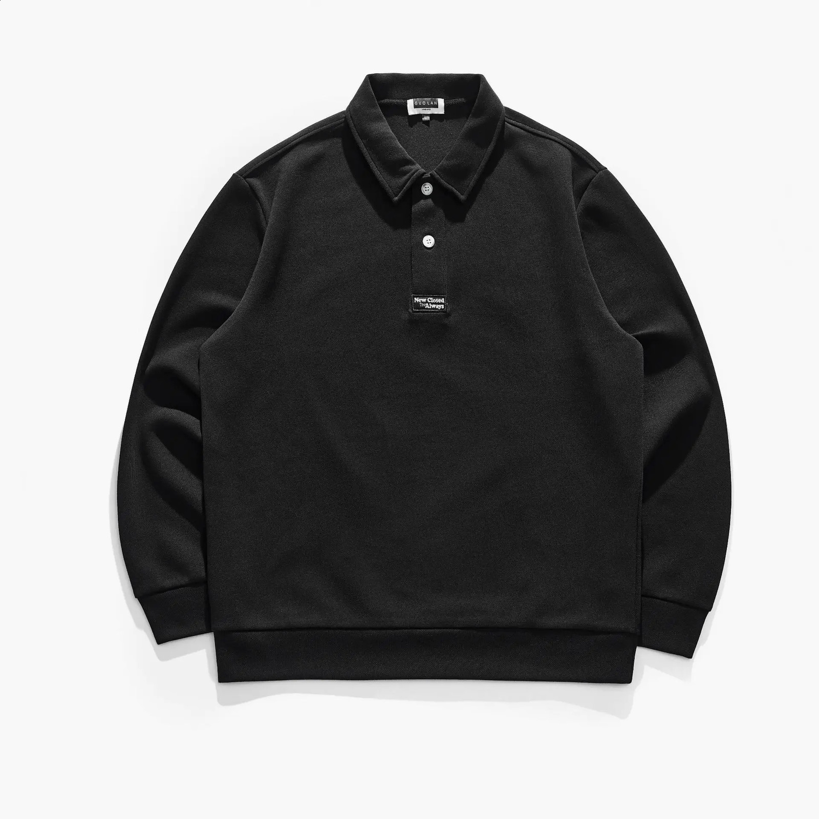 320G Heavyweight Polo Shirt Mens Spring Fall Fashion High Quality Embroidery Long Sleeve Lapel T-shirt Unisex Retro Premium Top 240828