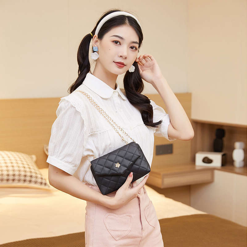 News News Mini Fashion Quilted Diamond Check Clamshell Chain Crossbody Bag For Women Crossbody Bag Purple