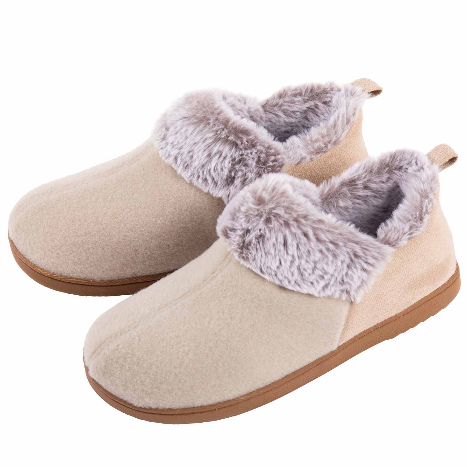 Cozy Fuzzy Flannel Slip-on Shoes for Women - Soft Fabric Inner, Memory Foam Heel, TPR Sole, Solid Color, Casual Style - Perfect for Household Wear