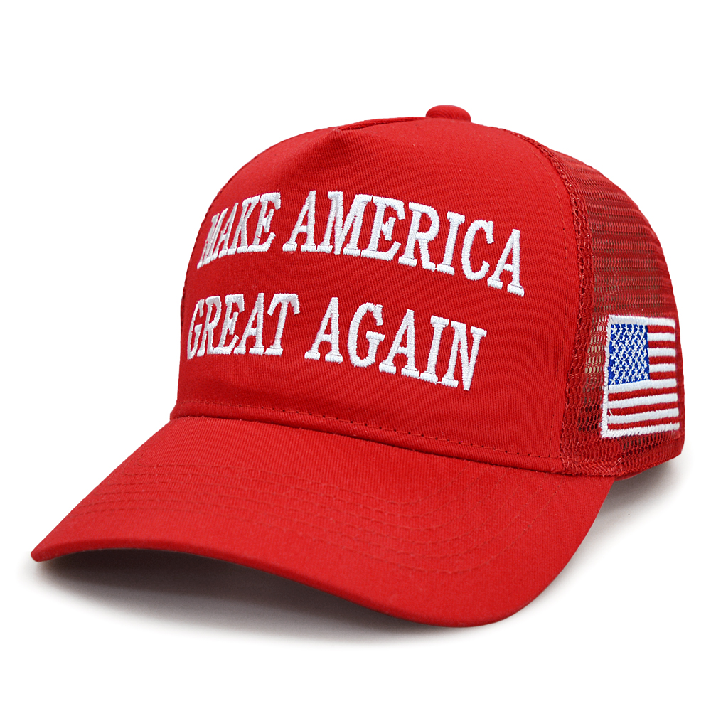 New Make America Great Again Mesh Hat Trump 2024 Letter Embroidery Baseball MAGA 45-47 Peaked Cap Red dh910320090