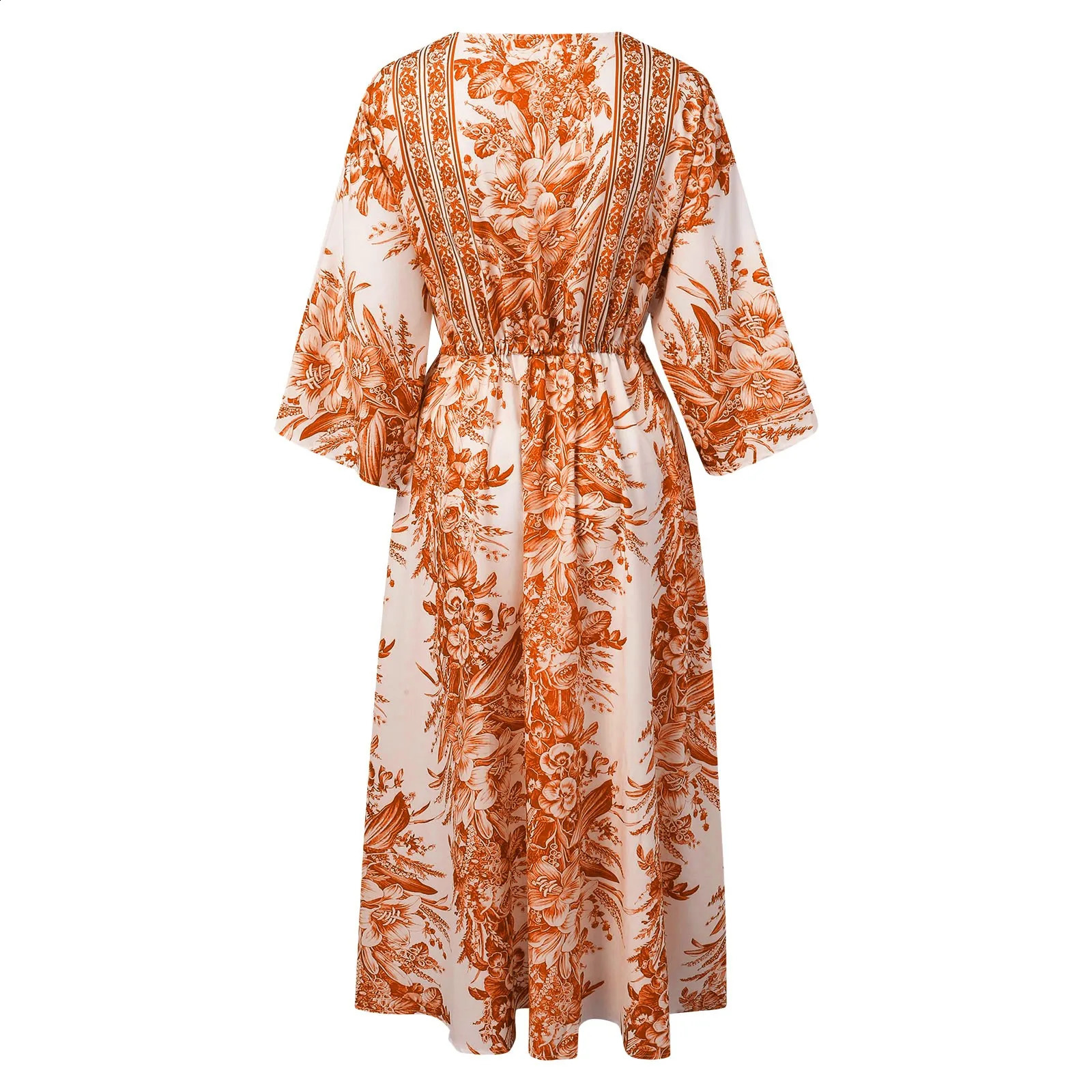 Womens Wedding Dress Guests Bohemian Printed Half Sleeve Fashion Japanese Kimono Retro Clothing 240829