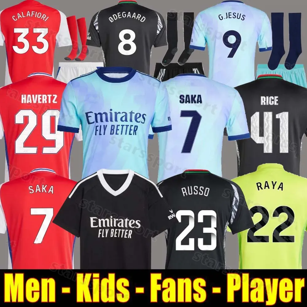24 25 SAKA soccer jerseys Fans Player MARTINELLI 2023 2024 football shirt Men Kids kit ODEGAARD Nketiah G.JESUS ZINCHENKO SALIBA RICE HAVERTZ WOMAN CALAFIORI