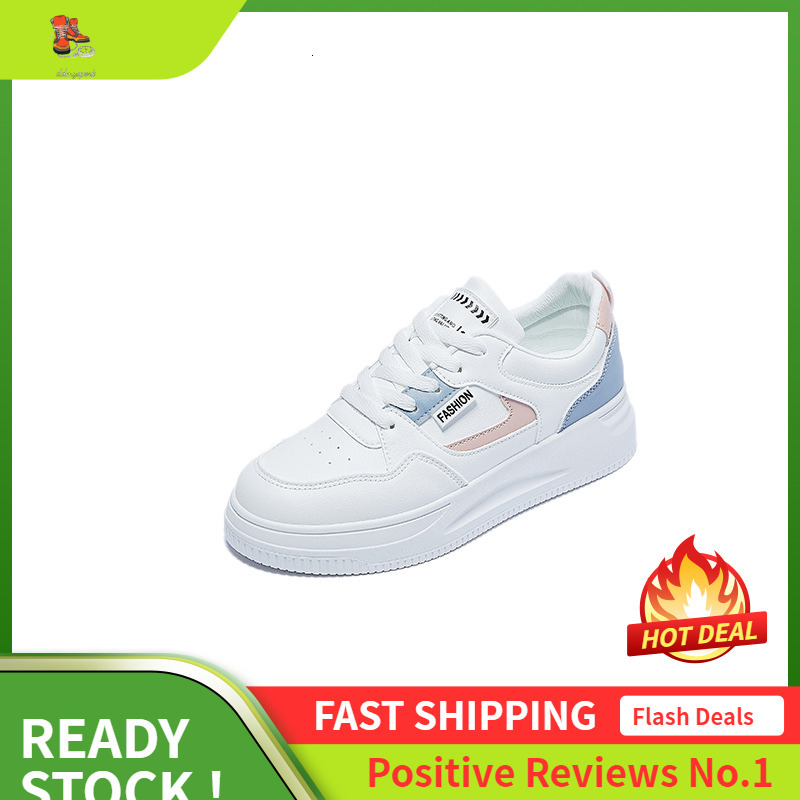 Ddmysports Instagram Trendy Basic Little White Women Spring New Breathable Thick Sole Korean Board Shoes For Female Students QR OUTDOOR