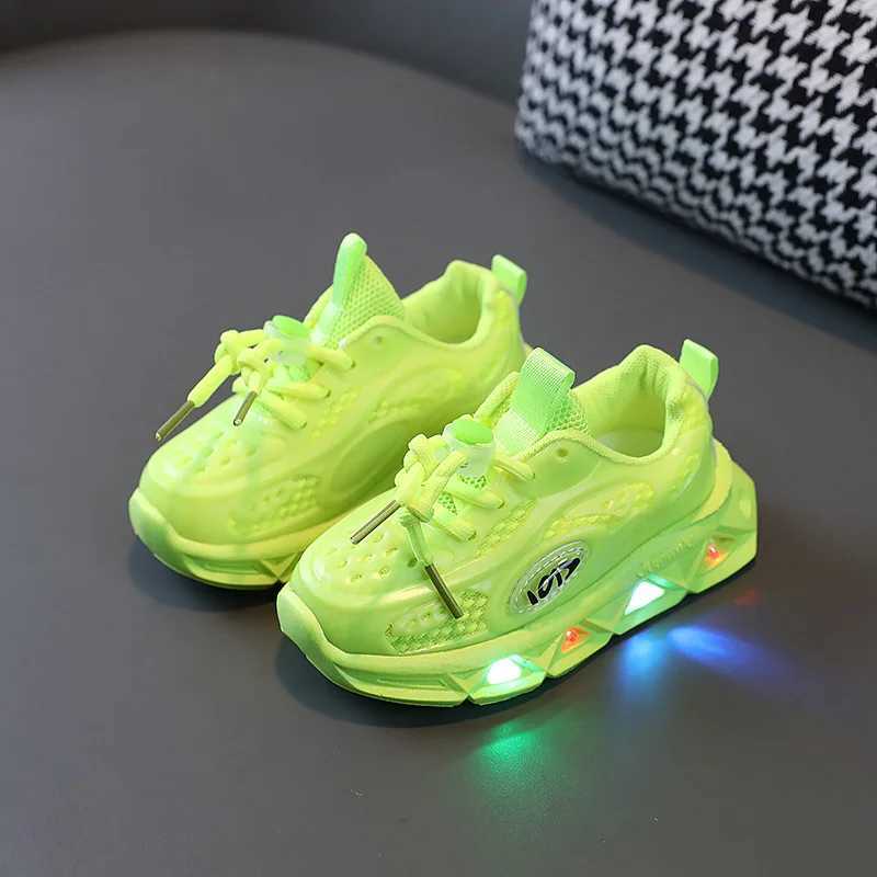 Zapatillas LED childrens sports shoes autumn breathable girls casual shoes soft soled boys tennis shoes Luminescent shoes childrens shoes Zapatos Ni a