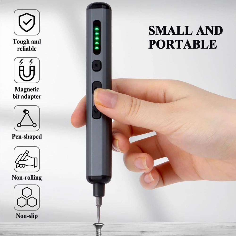 68in1 Precision Electric Screwdriver Kit Mini Power Repair Tool 5 Torque Setting 64 bit Magnetic S2 Bit Suitable for iPhone Watch PC 240828
