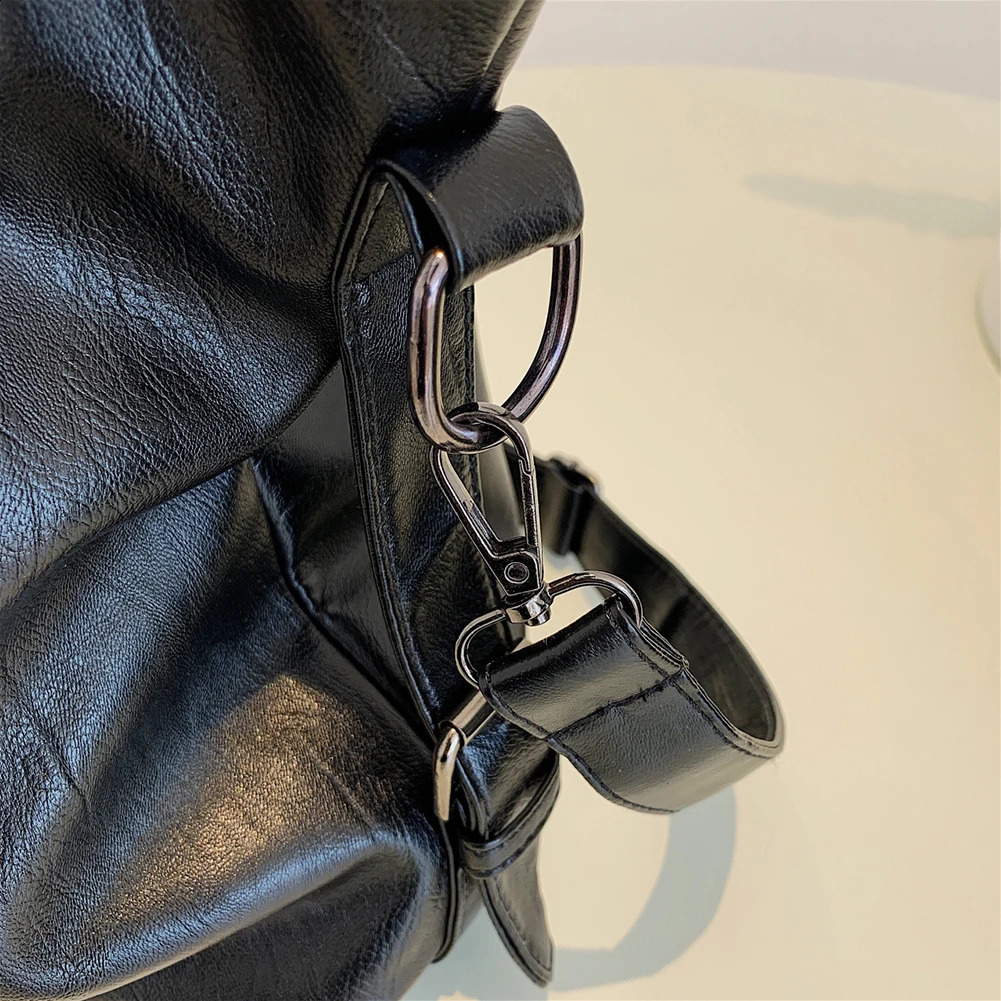 Retro soft leather handbag for women large capacity cross body shoulder bag ner womens top simple party 240828