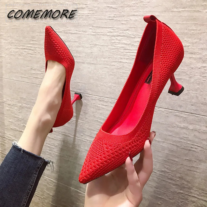 2024 Womens Pump Summer Shoes Elegant High Heels Sexy Classic Pointed Toe Slip into Wedding Party Fashion Womens Shoes 240827