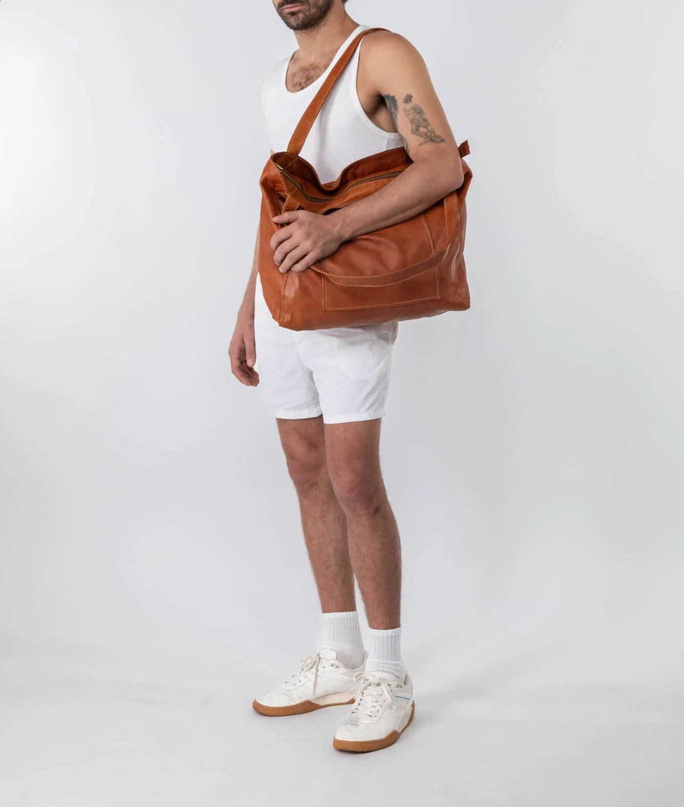 DHlanhai Soft Leather Maxi Tote Cognac Women Oversized Portable Travel Shoulder Bag Supersized Sports Handbags Perfect for Every-day Use 240829