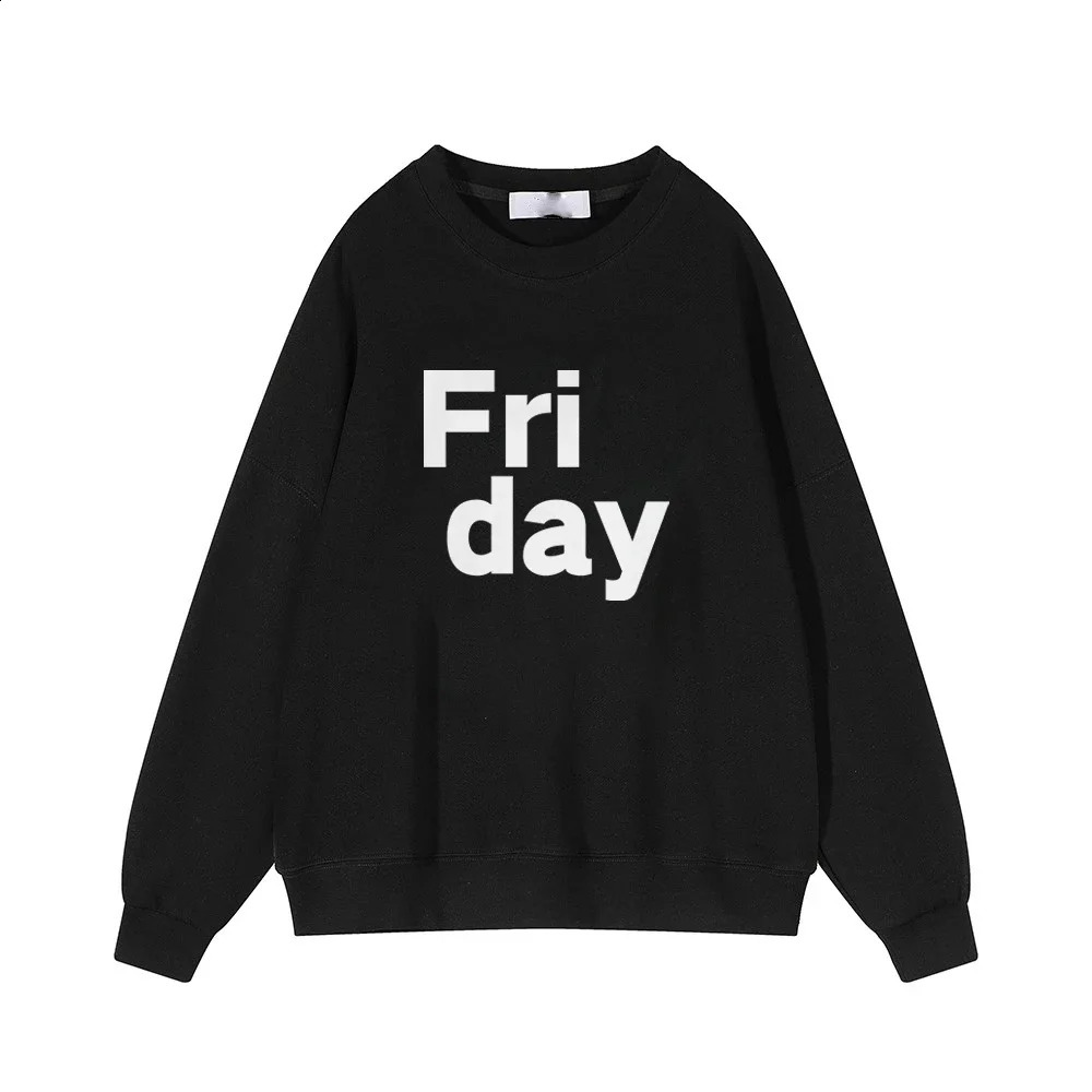 Hirssionsan SpringAutumn Casual Friday Alphabet Printed Sportswear Womens Soft ONeck Retro Floral Top 240827