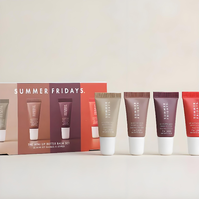 Mini Summer Lip Balm Set Moisturizing Care Lip Balm Smoothing Lip Lines Lasting Nourishment Women Daily Natural Soft Lip Gloss