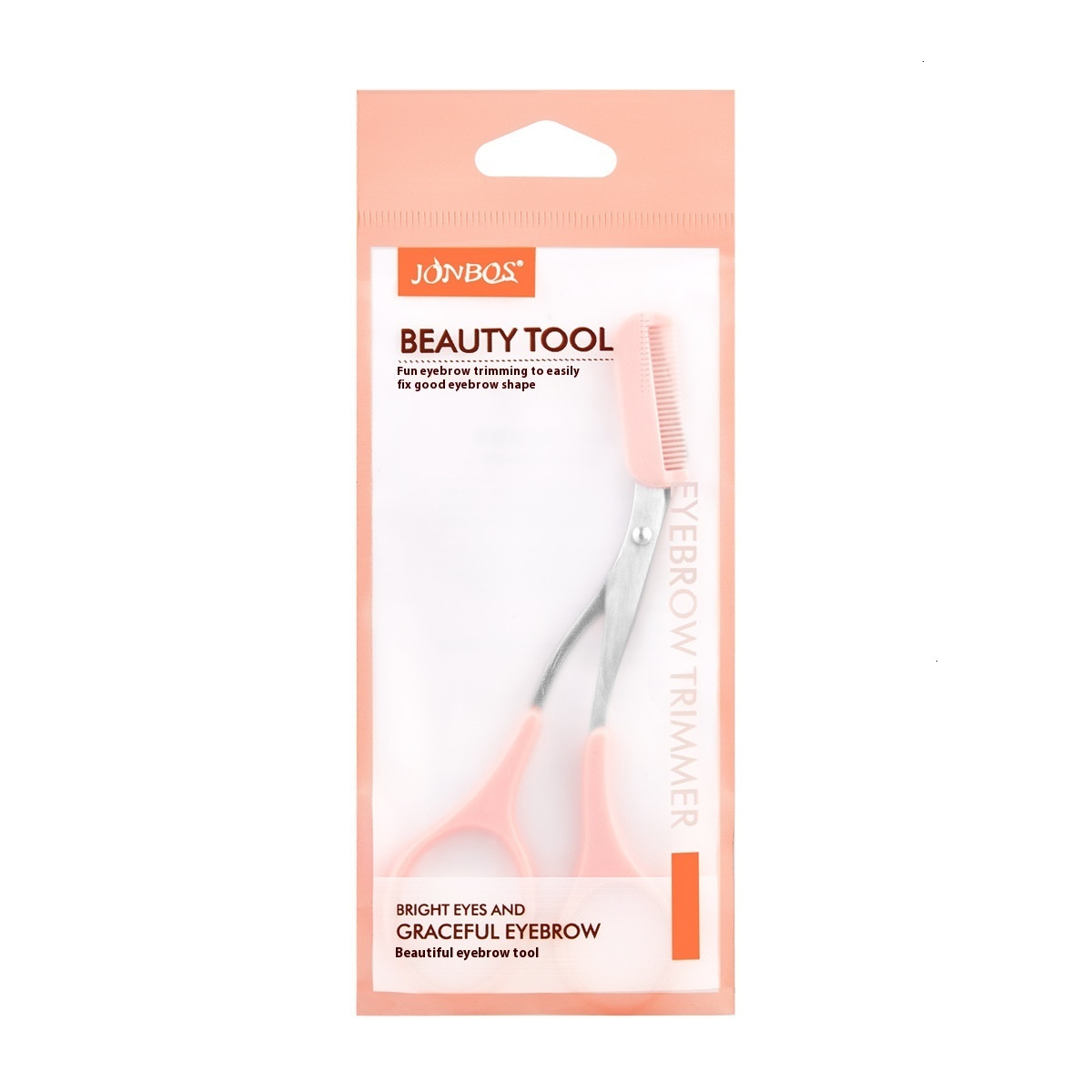 Jonbos Professional Women's Brow Tweezer Set Comb Included for Perfectly Arched Brows