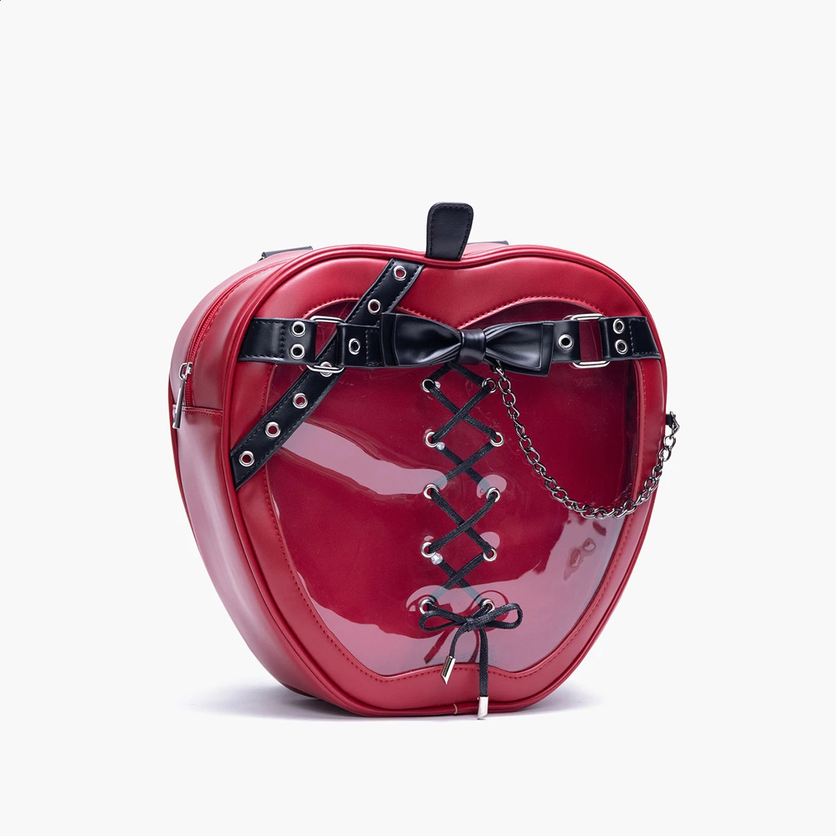 HIATUS original dark style belt chain apple double shoulder pain bag personalized gothic strap bow backpack 240829
