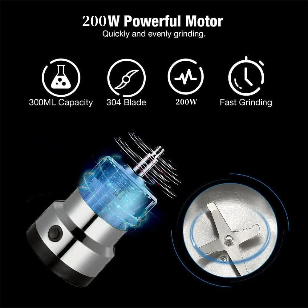 Electric grinder with four side blades kitchen grain nut bean spice grain grinder multifunctional household coffee grinder 240829