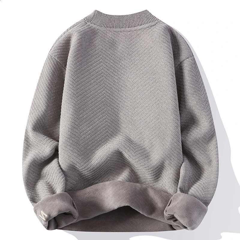 Mens French letter print and wool sweater with autumn and winter thick pull up sweater 240829