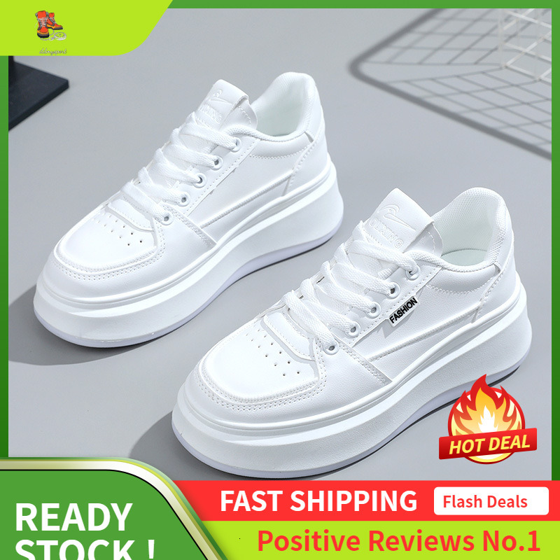 Ddmysports S New White Women S Versatile Casual Spring And Summer Trend Student Shoes Height Up OUTDOOR