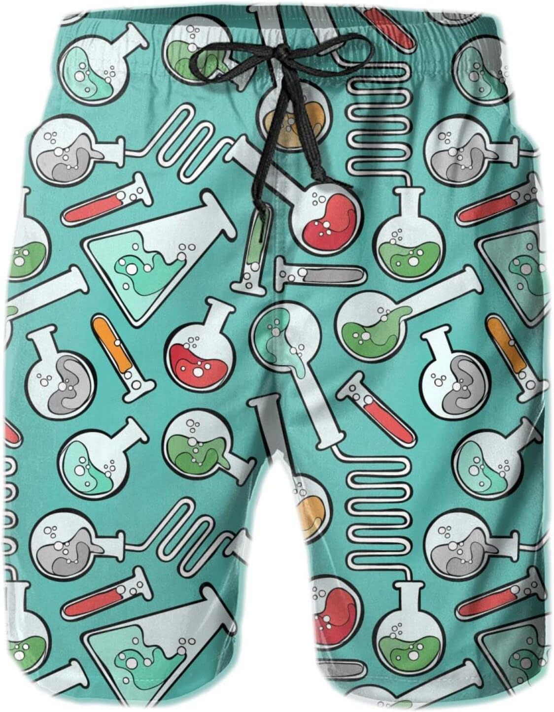 Mens shorts 3D printing pattern Chemical ExperimentMens Swim Trunks Quick Dry Swim Shorts Beach pants for men Print Beach Board Shorts Swimwear handso