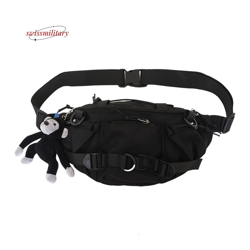 Swissmilitary Cross with trendy brand for men's versatile casual chest simple work clothes, ins waist bag, couple single shoulder cross body bag 