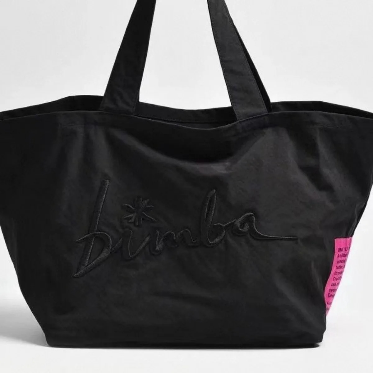 Letter embroidery womens fashionable large capacity handbag solid casual shoulder lightweight canvas shopping bag 240829 b34e