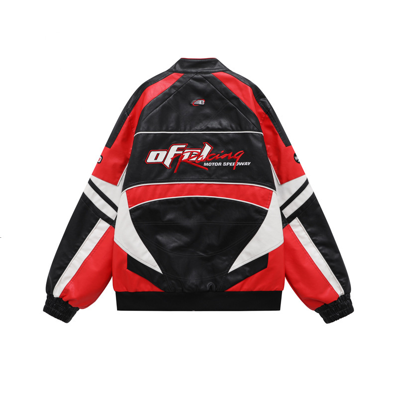 American Motorcycle Suit Jacket Oversized Embroidered Baseball Suit High Street Jacket Racing Suit