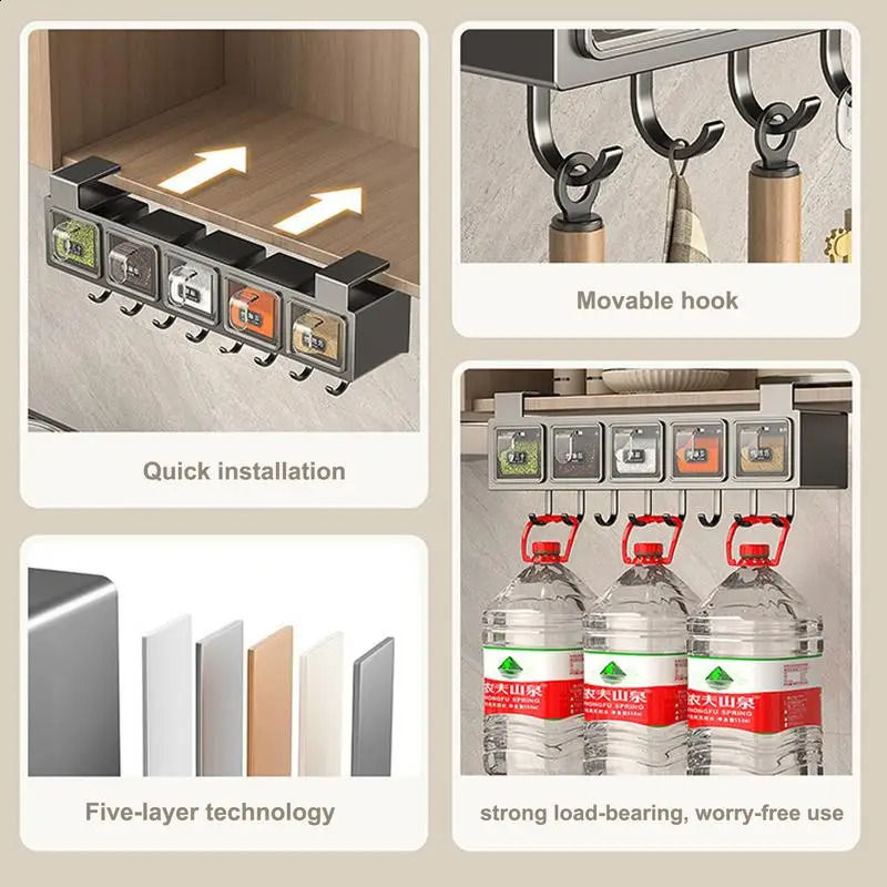Top container wall mounted seasoning box set sugar and salt spice with spoon kitchen organizer supplies 240828