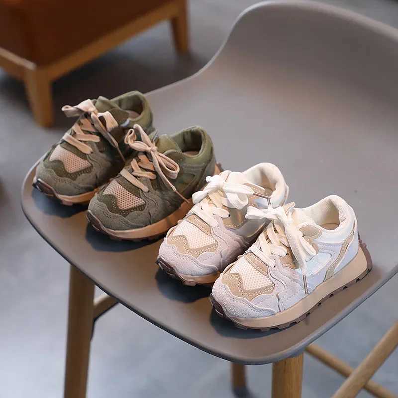 2024 New Childrens Leisure Childrens Baby Shoes Breathable Sports Running Shoes for Boys and Girls Soft Childrens Shoes W250407