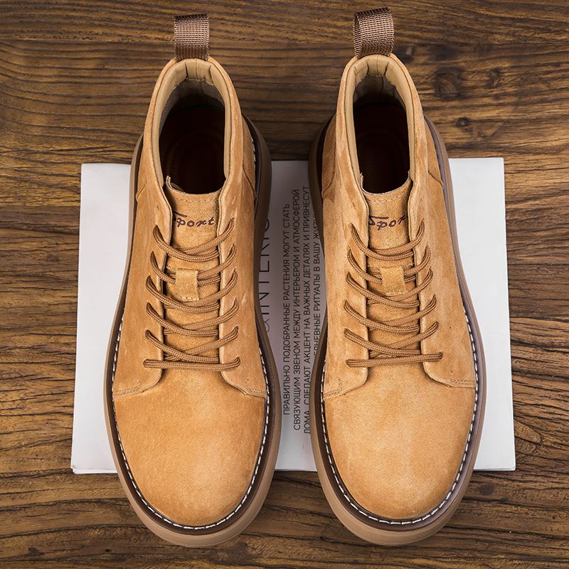 2023 Winter Men Genuine Leather Boots Luxury Brand Ankle Boot Men Antiskid British Style Motorcycle Boot Fashion Comfy Work Shoe