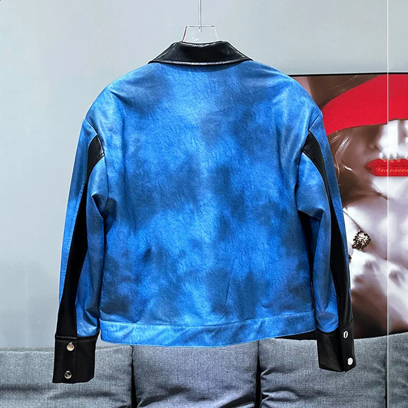 PFHQ Autumn Winter Mens Jacket Korean Fashion Paradigm Short Sleeve Splicing n Mens Top Casual 21Z6057 240830