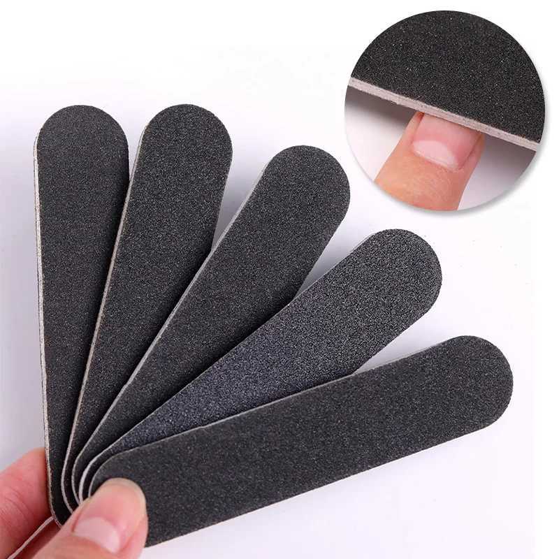 100/50/20/10/5/1 piece black professional mini nail file set washable frosted polished block nail art processing tool W240829