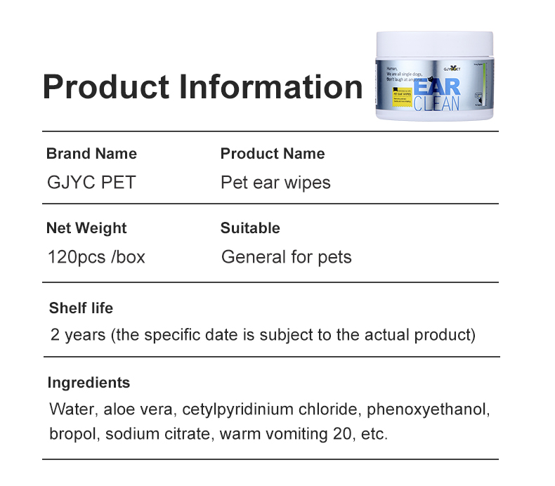 Fast Delivery Parabens Free Ear Wipes Natural Dog Grooming Supplies Pet Eye Wet Wipes Cleaning Vegan Dog Ear Finger Wipes