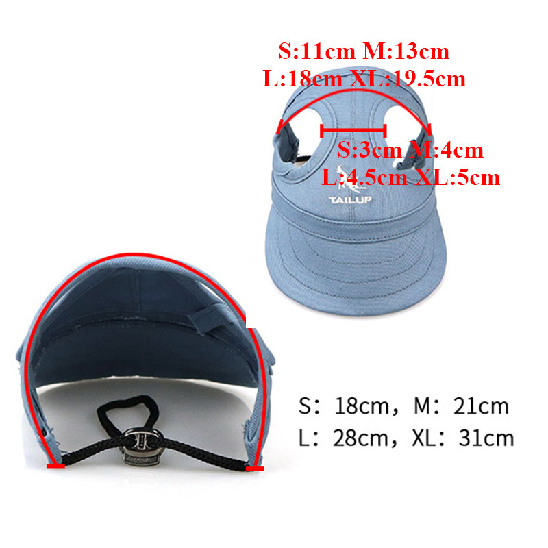 Pet Dog Caps Summer Solid Color Cap Small Puppy Pets Dog Baseball Visor Hat Outdoor Accessories Sun Bonnet Cap Travel Helmet