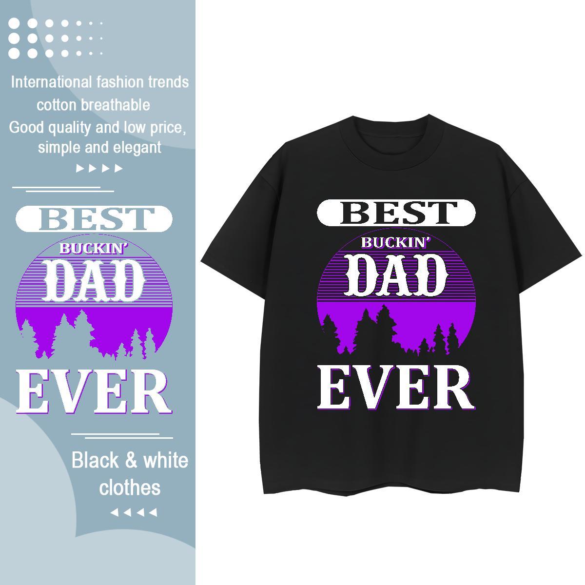 Wholesale Unisex Tshirts 230g 100% Cotton DAD Casual Beach T-Shirts for Women Breathable Crew Neck Customized Tees Shirts