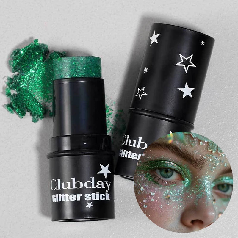 Purple glitter sequins stick multi-function face lip hair sequins body eye shadow gel music festival stage makeup decoration tools 240829