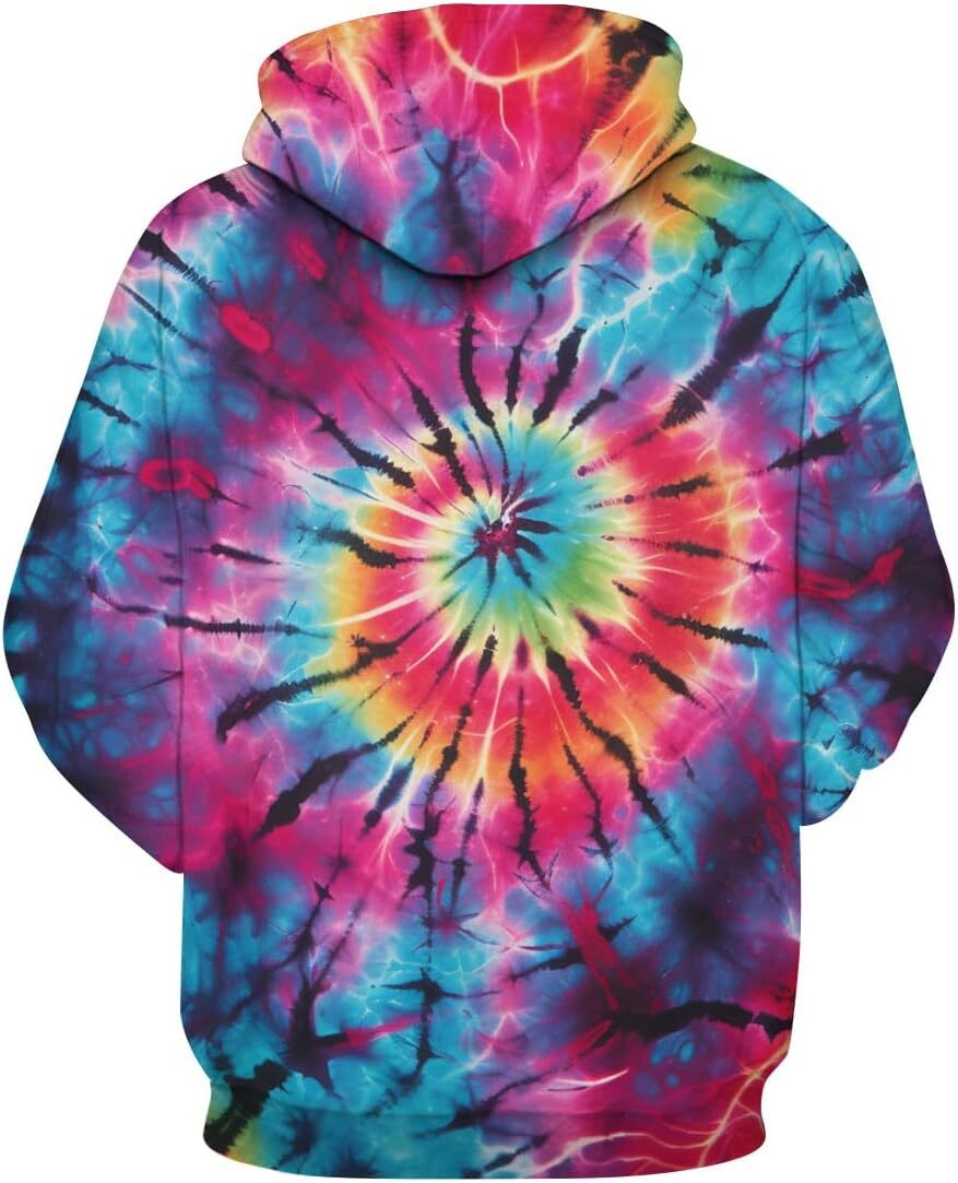 Hoodie for Mens Womens Creative Tie Dye Pattern Hoodies Colorful Hoodies Sweatshirt Pullover Graphic Hoodies sweatshirt Pullover Long Sleeve