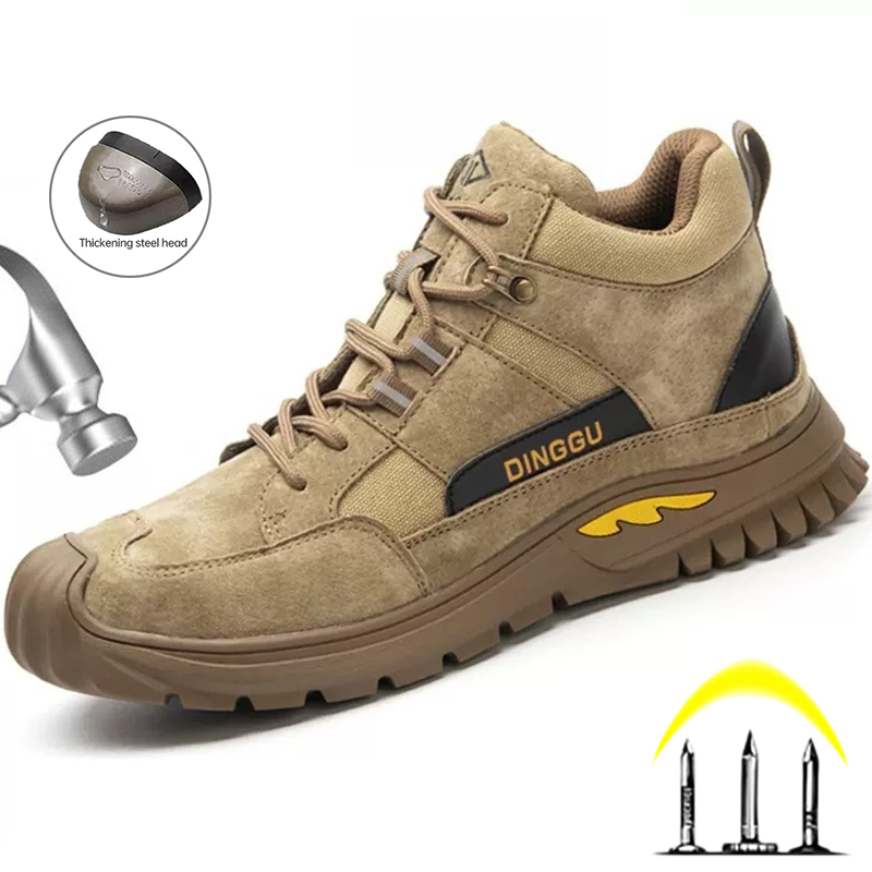 Toe Steel Puncture-Proof Indestructible Safety Men Work Boots Security Protective Shoes 43ca
