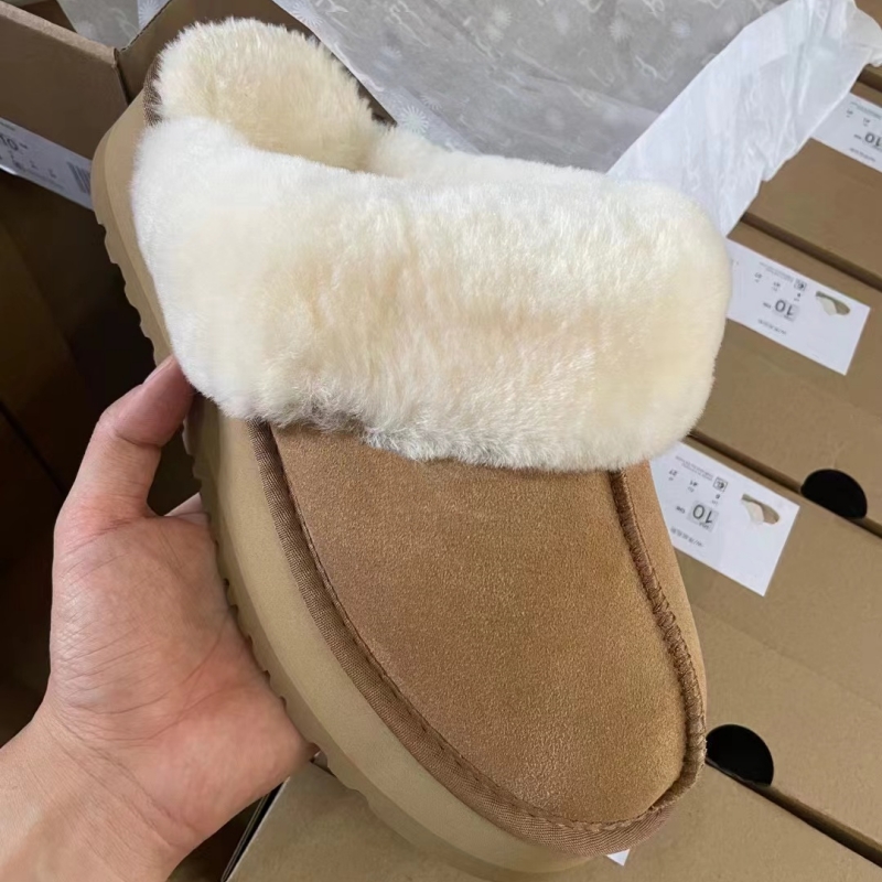 Slides designer wool tazz Slippers tasman winter Booties slide australia snow Moccasins Scuffs Plush Rubber classic non slip women shoes With Box