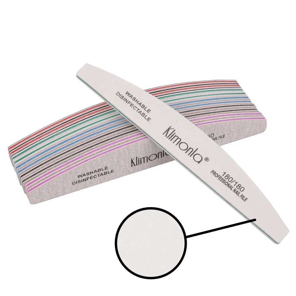 3 pieces/batch of professional ergonomics suit 80/100/150/180/240 grain gel polishing nail file grinding buffer nail trimming tool W240829