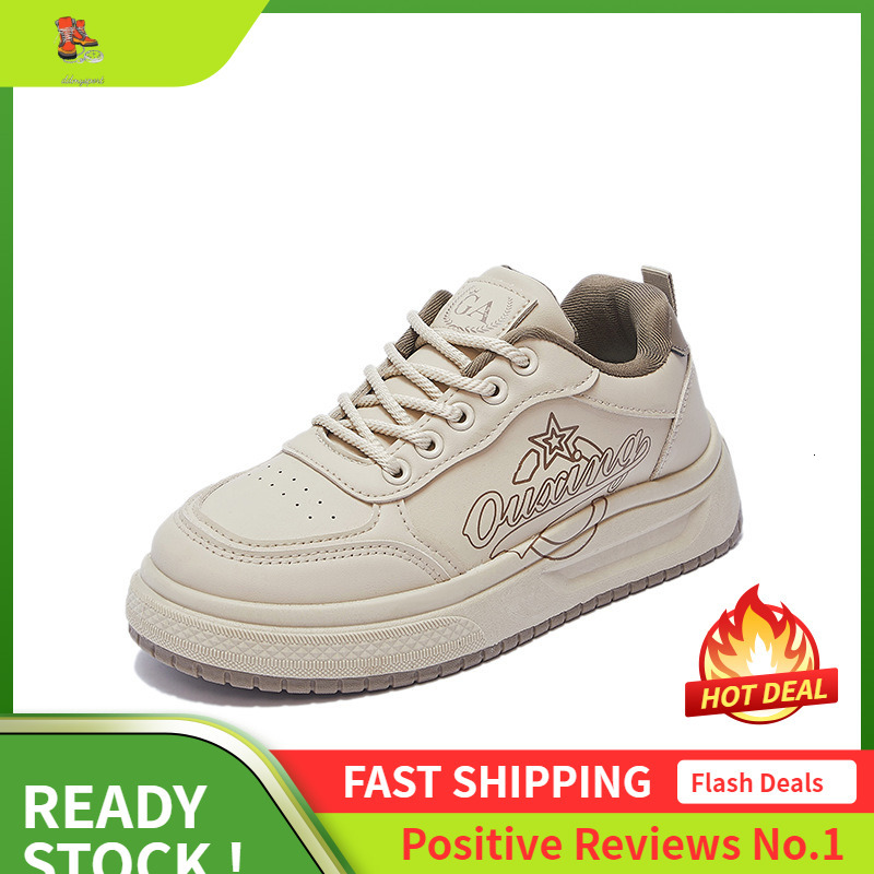 Ddmysports Autumn White New Korean Edition Ins Female Students Thick Soled Eight Increasing Sports Board Casual Shoes Q OUTDOOR