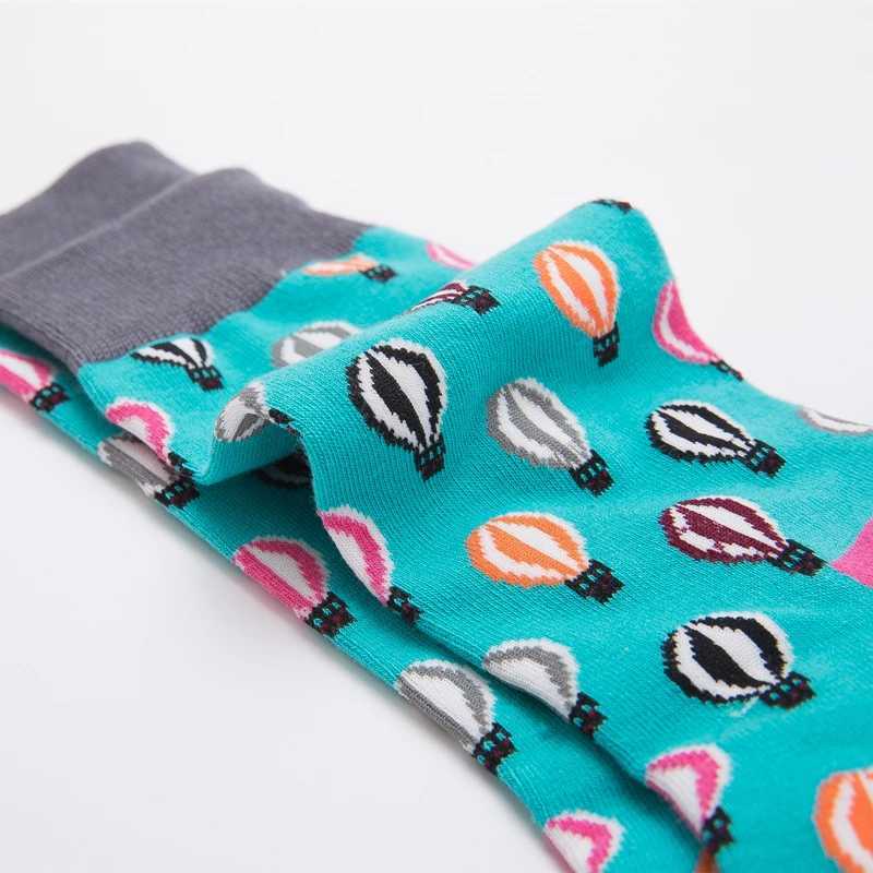 Men's Socks 5 Pairs/Lot Mens Socks Casual Combed Cotton Happy Man Socks With Print Animal High Quality Compression Funny Socks Men Y240830KA4F