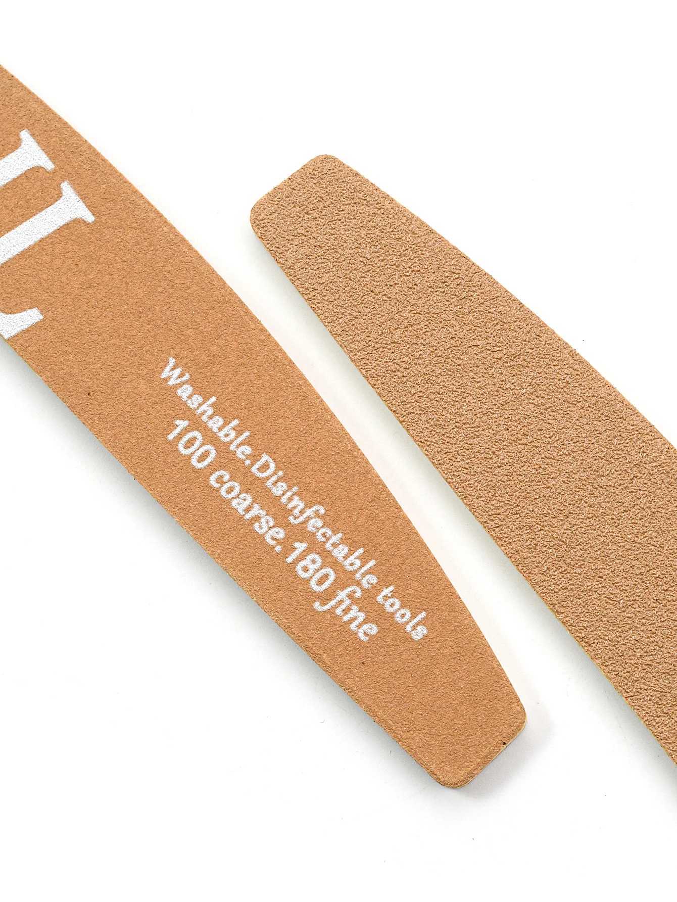 5/10 pieces/batch of wear-resistant professional nail files loose yellow sandpaper single-sided printing nail file tools W240829