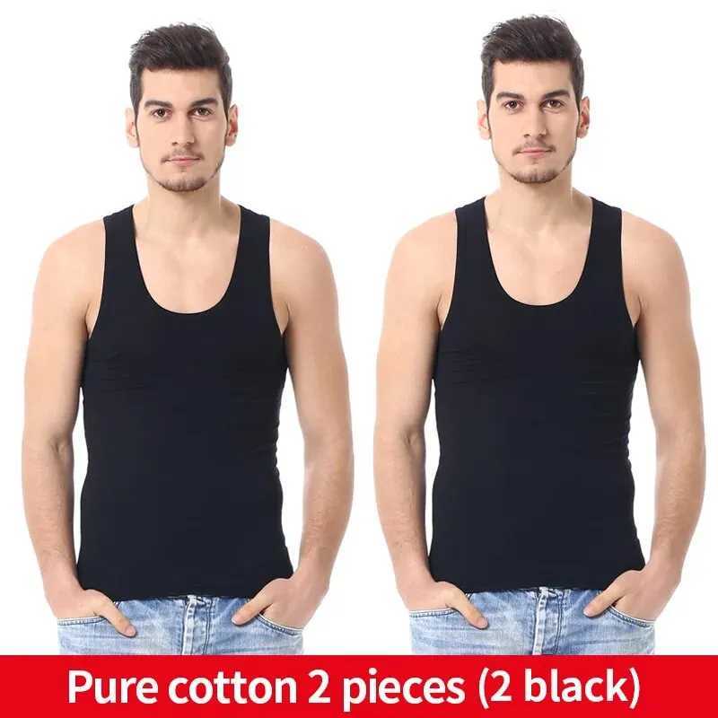 2-piece mens four season ultra-thin casual vest for fitness young mens clown sleeveless T-shirt middle-aged and elderly mens comfortable soleW240718