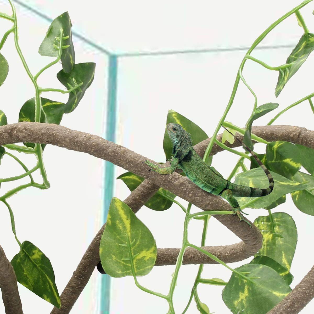 100cm Terrarium Reptile Jungle Vines Artificial Flexible Bendable Jungle Climber Reptile Chameleon Lizard Pet Terrarium Decor