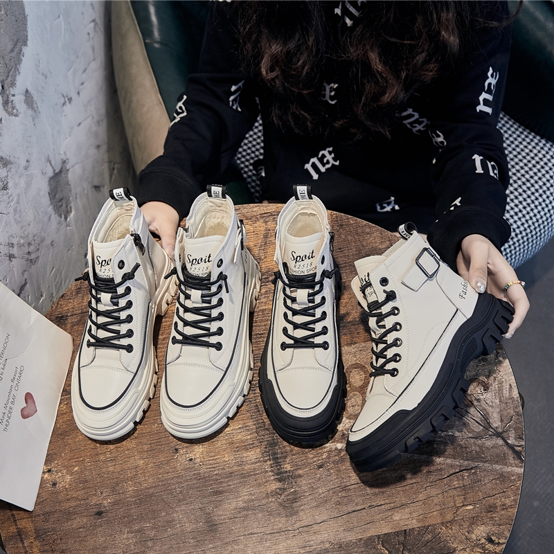 AIYUQI Women's Sneakers Boots 2024 New Fashion Women's Ankle Boots Casual Fur Platform Straps Women's Booties