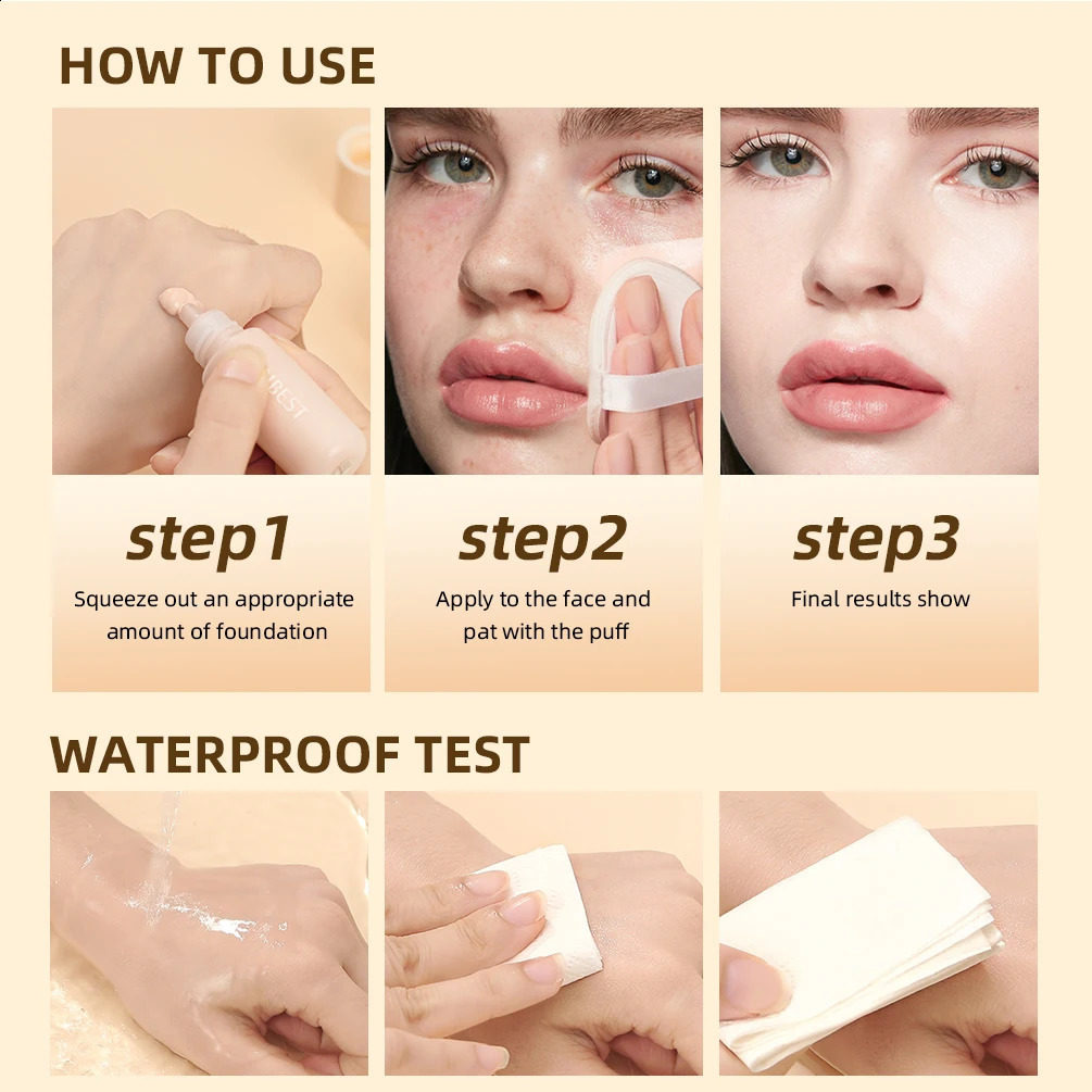 20ml liquid basic concealer waterproof oil control concealer basic cream cover dark circle skin care womens face makeup 240829