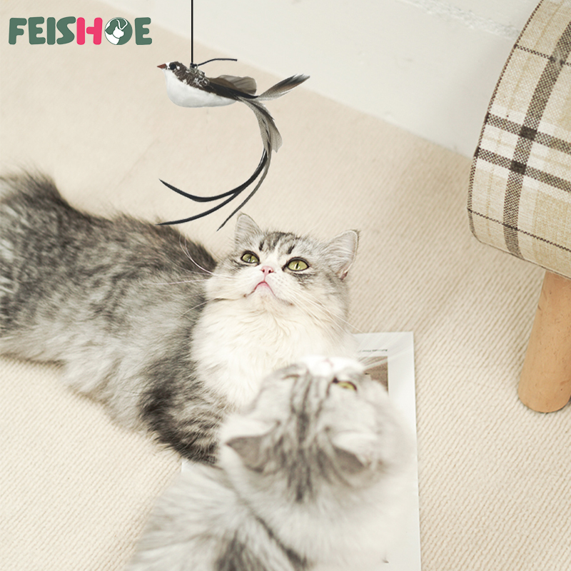 Simulation Cat Toy Retractable Hanging Door Type Cat Scratch Rope Mouse Cat Self-hey Interactive Mouse Toy katten accessories